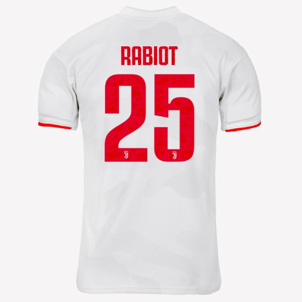 Maillot Football Juventus NO.25 Rabiot Exterieur 2019-20 Gris Blanc